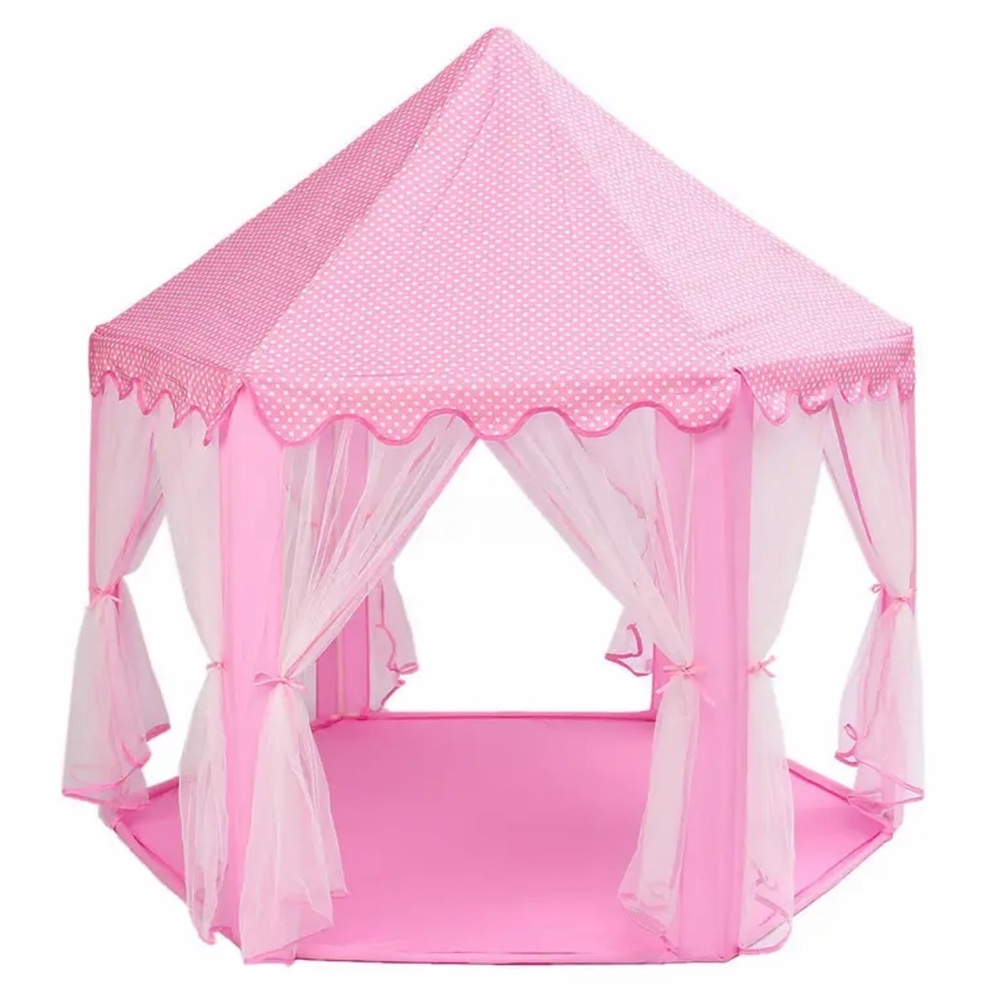 NWOT Pink Polka Dot Indoor/Outdoor Princess Tent